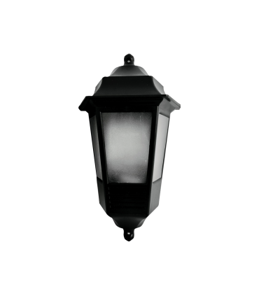 APLIQUE PARED 3 LADOS PC + PP E27 NEGRO