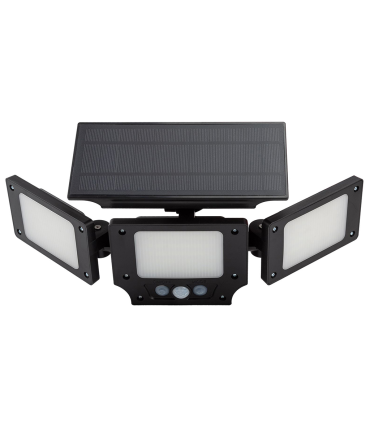 APLIQUE SOLAR LED TRIPLE CON SENSOR CREPUSCULAR Y  DE MOVIMIENTO 360Lm 6500K