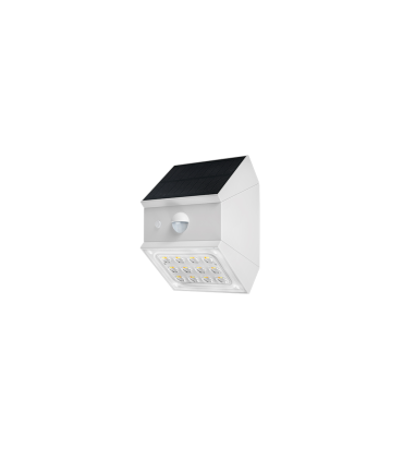 APLIQUE PARED SOLAR 2W CON SENSOR CREPUSCULAR Y DE MOVIMIENTO 240Lm   3000K/4000K/6000K BLANCO