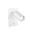 APLIQUE PARED LED IP20 CON INTERRUPTOR GU10  BLANCO