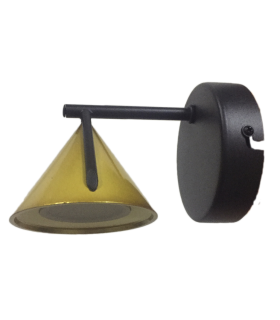 APLIQUE PARED NEGRO+DORADO 3W 3000K
