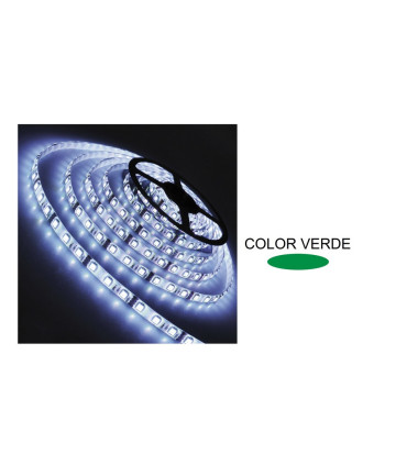 TIRA LED PROFESIONAL IP44  45W VERDE 12V 5MTx10MM 60LED/MT LED50x50