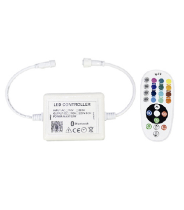 CONTROLADOR + CONTROL REMOTO PARA TIRA LED NEON  RGB