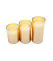 SET DE 3 VELAS DORADAS CON BATERIAS ( NO INCLUIDAS)