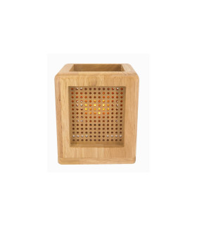 LAMPARA MESA MADERA LED EFECTO LLAMA 5W 1300K 360º 100-240V