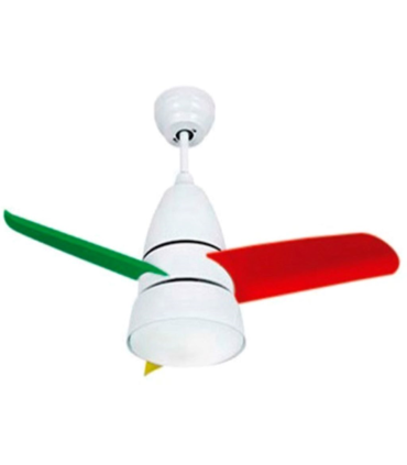 VENTILADOR DE TECHO MINI 70W AC LED INTEGRADO 24W BLANCO CON ASPAS DE COLORES CAMBIO DE TONO CON MEMORIA