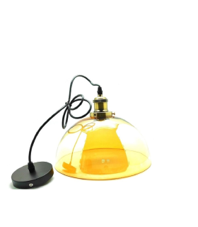 LAMPARA COLGANTE VINTAGE E27 CRISTAL AMBAR MODELO 1