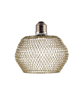 LAMPARA PLEGABLE LED E27 4W 3000K CESTA DORADA