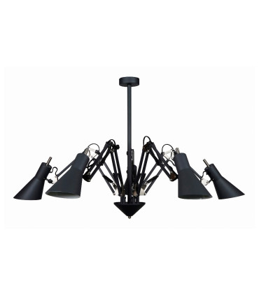 LAMPARA COLGANTE E27 NEGRO+NICKEL