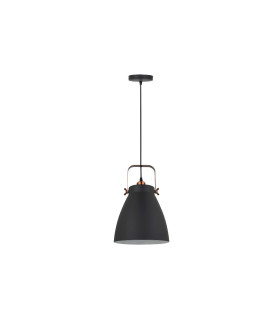LAMPARA COLGANTE E27 NEGRO+COBRE