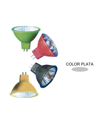 LAMPARA DICROICA CERRADA 60º50W.12V. AXIAL PLATA