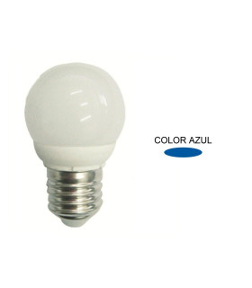 LAMPARA ESFERICA LED AZUL E27 5.5W 270º 230V