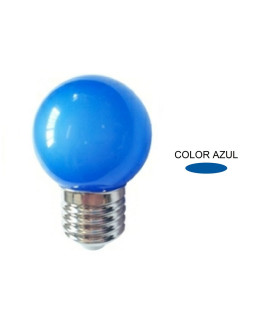 LAMPARA ESFERICA LED AZUL IP44 ESPECIAL GUIRNALDA E27 0,5W 270º 230V