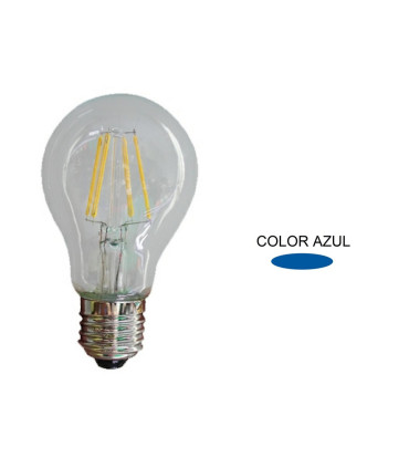LAMPARA STANDARD FILAMENTO LED AZUL E27 3W 360º 230V