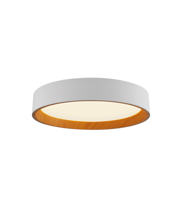 PLAFON SUPERFICIE LED 60W CAMBIO DE TONO CON MEMORIA REGULABLE BLANCO + COLOR MADERA