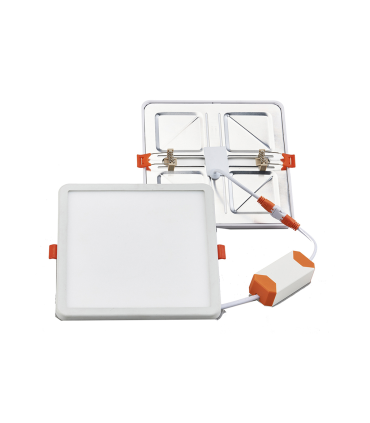 DOWNLIGHT REGULABLE  EMPOTRABLE 175x175MM 15W 4000K BLANCO CUADRADO CORTE AJUSTABLE