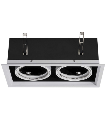 DOWNLIGHT EMPOTRABLE ORIENTABLE 2XAR111 LED 40W 3000K 24º 230V BLANCO