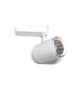 FOCO CARRIL LED 3 VIAS MONOFASICA (UN SOLO ENCENDIDO) 30W 3000K 30º 230V BLANCO