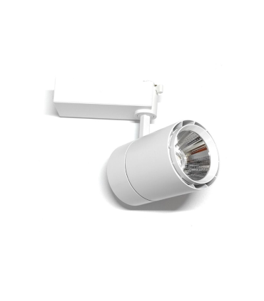 FOCO CARRIL LED 3 VIAS MONOFASICA (UN SOLO ENCENDIDO) 30W 3000K 30º 230V BLANCO