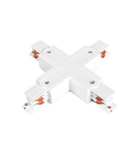 ACCESORIO CARRIL LED 4 VIAS (HASTA 3 ENCENDIDOS) CONECTOR CRUZ BLANCO