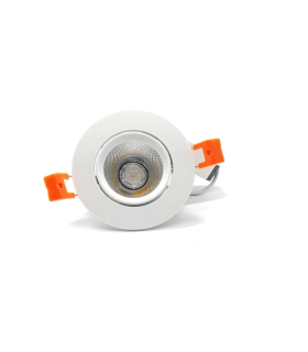 DOWNLIGHT LED EMPOTRABLE ORIENTABLE REDONDO CORTE 95MM 8W 3000K 36º 230V