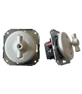 CRUZAMIENTO PORCELANA BLANCO EMPOTRAR LAZO PORCELANA SIN MARCO