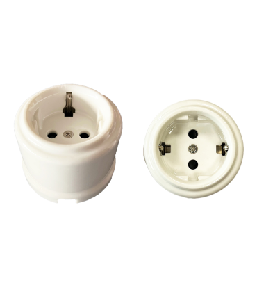 BASE SUPERFICIE PORCELANA BLANCO 16A 250V