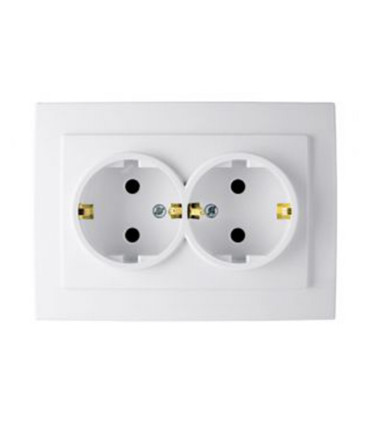 BASE DOBLE  TT LATERAL EMPOTRAR BLANCO SERIE 8000