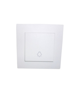 PULSADOR CON GRABADO LUZ  BLANCO