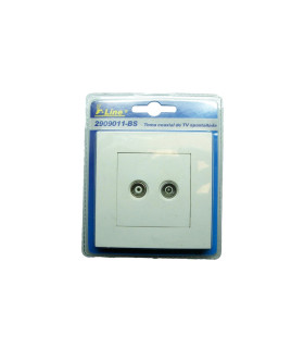 TOMA COAXIAL DE TV  APANTALLADA BLANCA EN BLISTER
