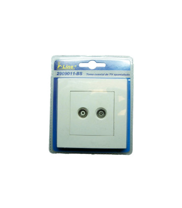 TOMA COAXIAL DE TV  APANTALLADA BLANCA EN BLISTER