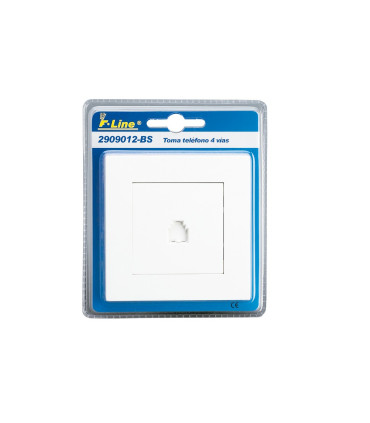 TOMA DE TELEFONO 4 VIAS BLANCA EN BLISTER