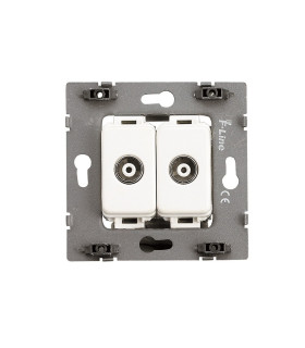 MECANISMO TOMA T.V. COLOR BLANCA