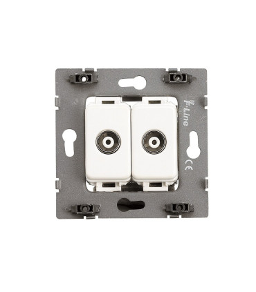 MECANISMO TOMA T.V. COLOR BLANCA