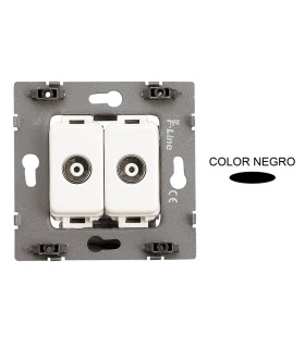 MECANISMO TOMA T.V. COLOR NEGRA