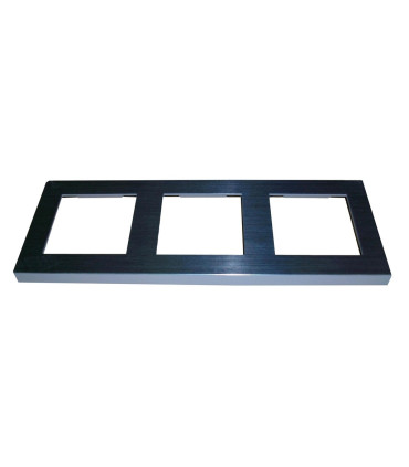 MARCO TRIPLE ALUMINIO BORDE BLANCO