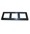 MARCO TRIPLE ALUMINIO BORDE NEGRO