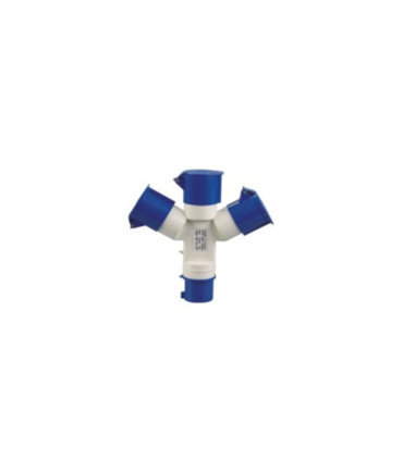 ADAPTADOR MULTIPLE INDUSTRIAL 3 TOMAS IP44 2P+T 16A 220V