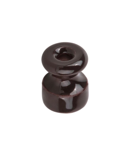AISLANTE PORCELANA MARRON PARA CABLE 18X16mm