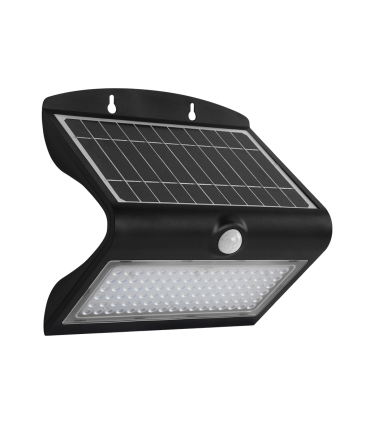 APLIQUE LED EXTERIOR SOLAR CON SENSOR DE PRESENCIA Y CREPUSCULAR IP65 8W 6000K + 3000K parte trasera 120º NEGRO