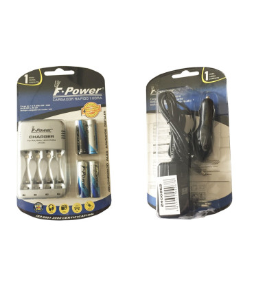 CARGADOR RAPIDO 1H CON 4 LR6 2700 MAH