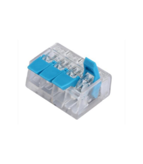 CONECTOR EMPALME RAPIDO 4 TOMAS AZUL