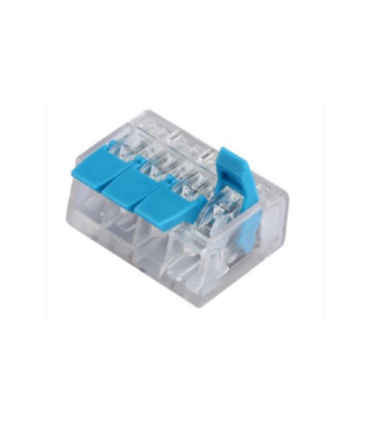 CONECTOR EMPALME RAPIDO 4 TOMAS AZUL