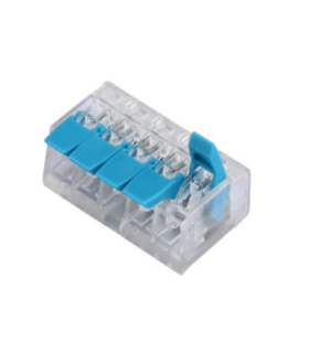 CONECTOR EMPALME RAPIDO 5 TOMAS AZUL
