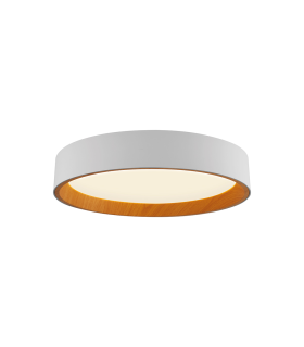 PLAFON SUPERFICIE LED 60W CAMBIO DE TONO CON MEMORIA REGULABLE BLANCO + COLOR MADERA