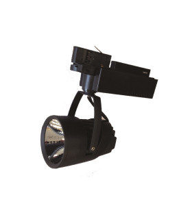 FOCO CARRIL LED 4 VIAS TRIFASICA (HASTA 3 ENCENDIDOS) 30W 3000K 30º 230V NEGRO