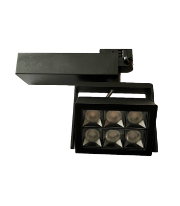 PROYECTOR CARRIL LED 4 VIAS 30W 3000K NEGRO