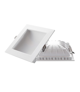 DOWNLIGHT EMPOTRABLE REGULABLE CUADRADO  LED OCULTO CORTE 150*150MM 18W 3000K 230V