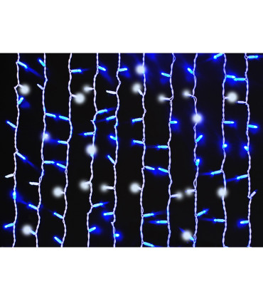CORTINA LED AZUL CON EFECTO FLASH PARA EXTERIOR IP65 45W 400leds   2x2METROS  conectables hasta 10 uds posición fija: sí