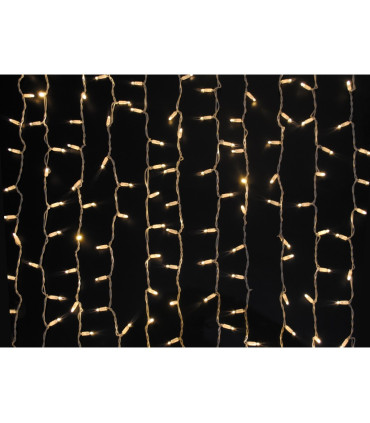 CORTINA LED BLANCO CALIDO PARA EXTERIOR IP65 45W 400leds   2x2METROS  conectables hasta 10 uds posición fija: sí